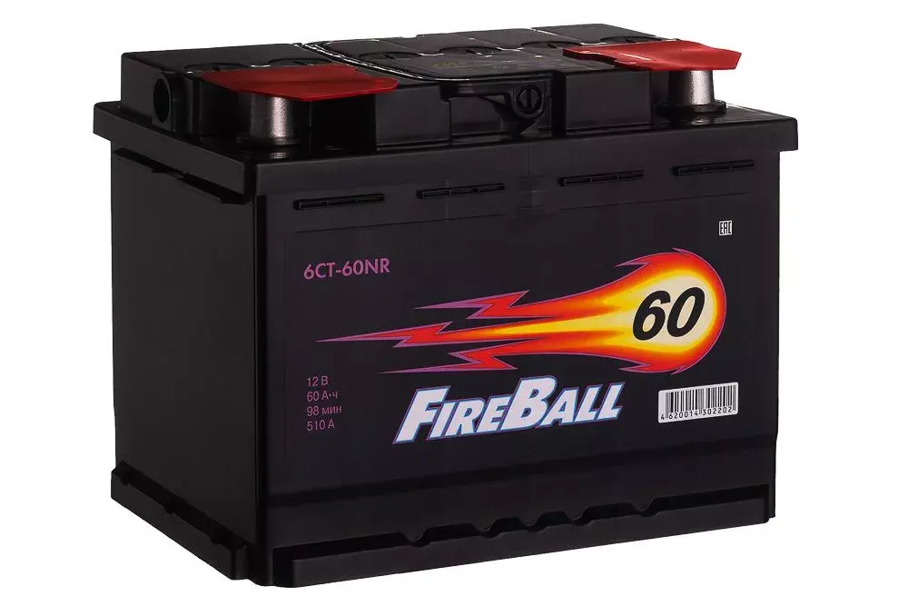 АКБ 60 А/ч /510А/(+/-)/пр/п/FIRE BALL/(Курск)/B13/242х175х190/560107020