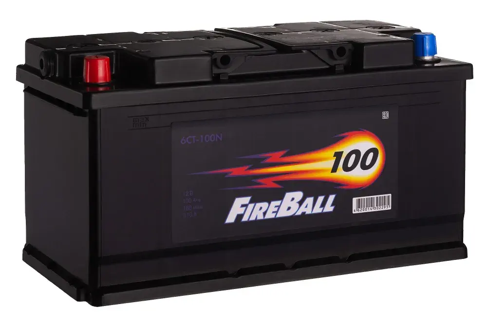 АКБ 100 А/ч /810А/(+/-)/пр/п/FIRE BALL/(Курск)/353х175х190/